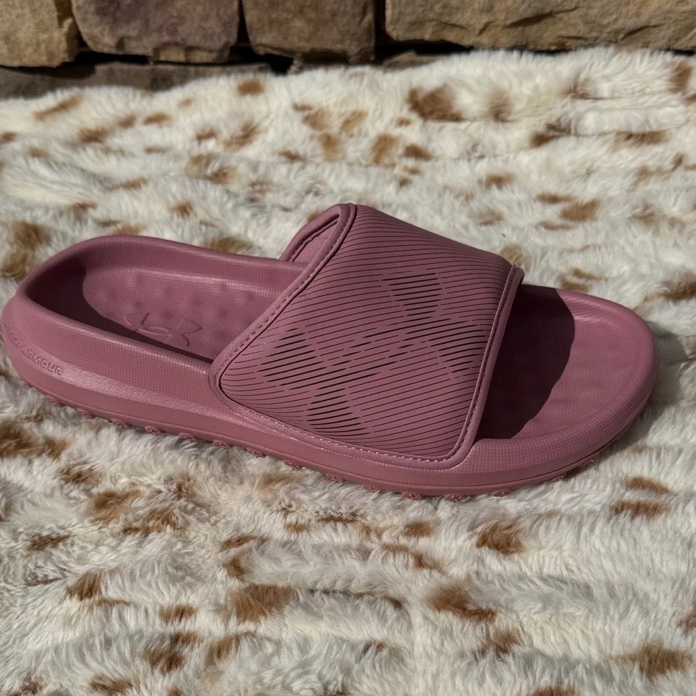 Under Armour “Pink Elixer” slip-on slides NWOB